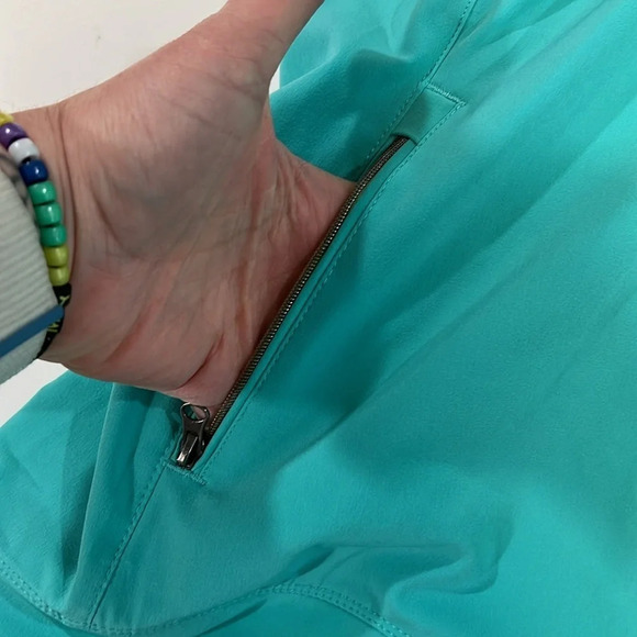 Tangerine - athletic vest with hidden zippered hood, teal, S - Picture 5 of 8